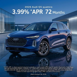 2026 Audi Q5 quattro 3.99 APR for 72 months banner